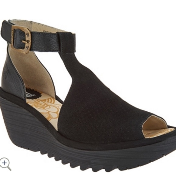 Fly London Shoes - Fly London | Yehi Ankle Strap Wedges 🖤